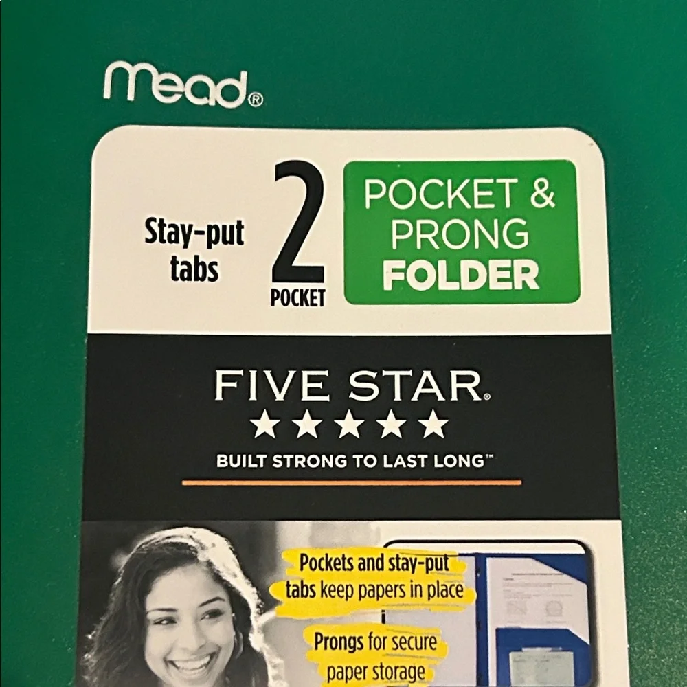 Mead 5-star lot.  3 folders, 3 spiral notebooks